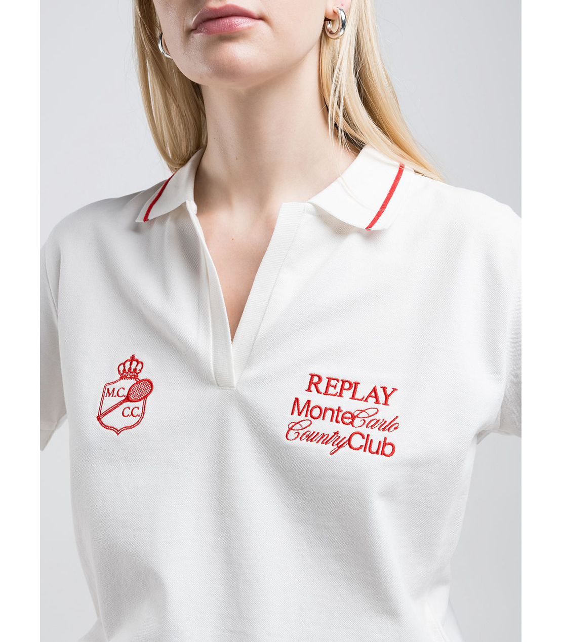 モンテカルロカントリークラブコレクションクロップドポロシャツ 詳細画像 オフホワイト 5